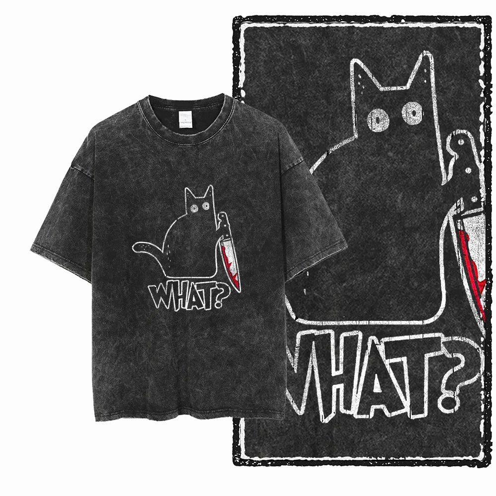 What? Graphic Cat T-shirt